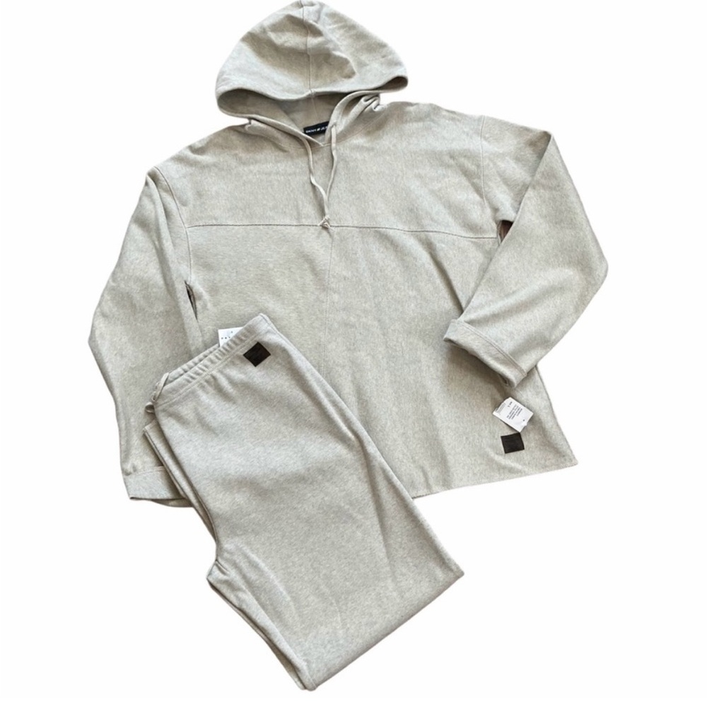 DKNY Hooded Sweatsuit Set 100% Cotton Size LP